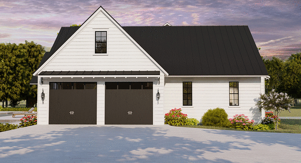 Left Elevation for House Plan #870842