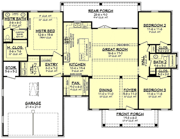 Main Floor Plan for House Plan #306071