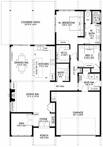 Main Floor Plan for House Plan #597261