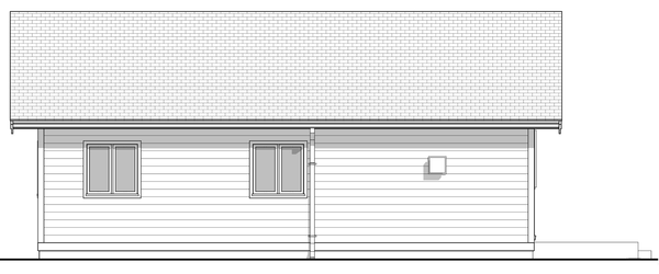 Left Elevation for House Plan #590092