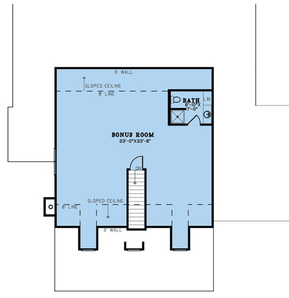 Attic Plan for House Plan #319112