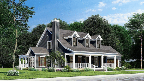 Left Elevation for House Plan #319112