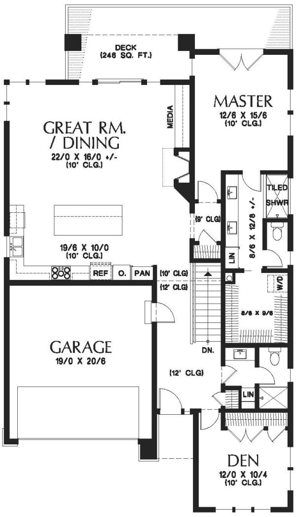 Main Floor Plan for House Plan #321162