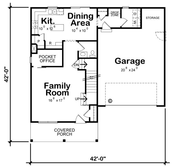 Main Floor Plan for House Plan #150061