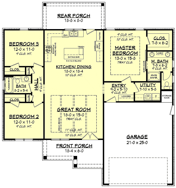 Main Floor Plan for House Plan #301251