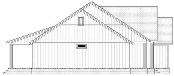 Left Elevation for House Plan #301251