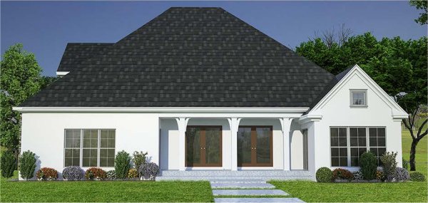 Rear Elevation for House Plan #313862