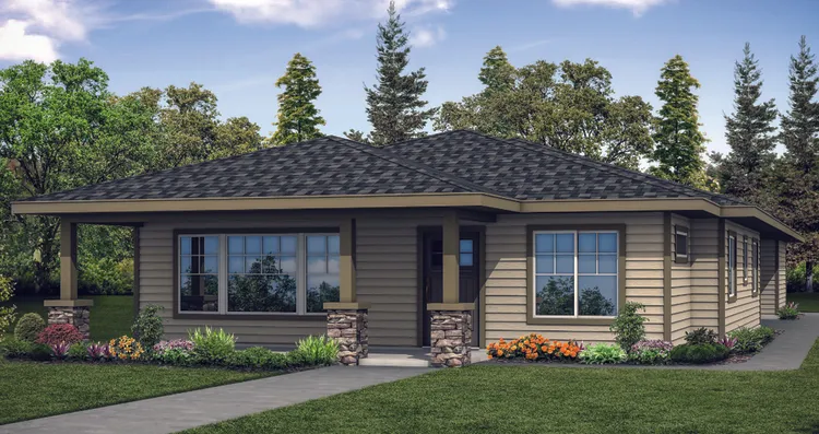 Full Rendering for House Plan #341222