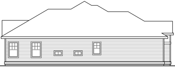 Left Elevation for House Plan #343662