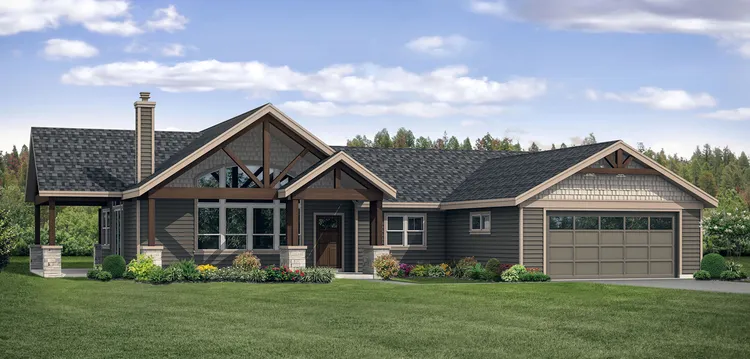 Full Rendering for House Plan #340991