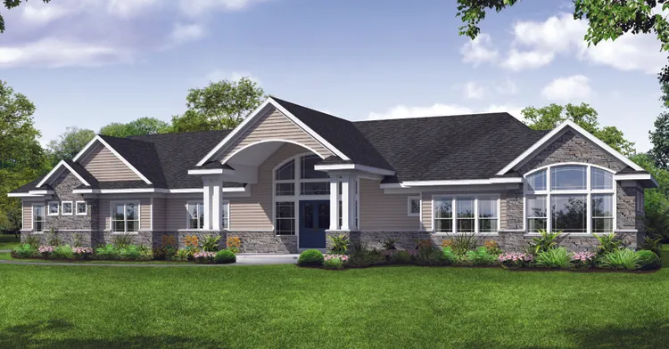 Full Rendering for House Plan #345943