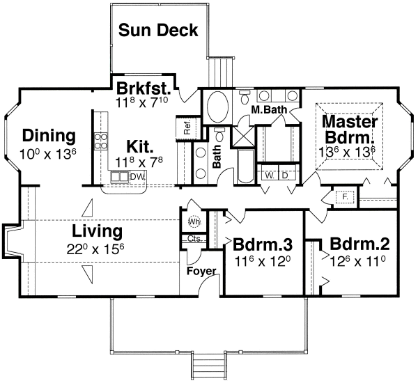 Main Floor Plan for House Plan #122861
