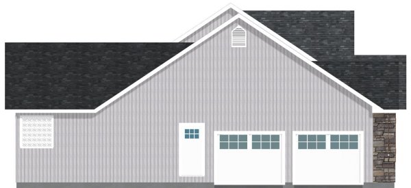Left Elevation for House Plan #203010