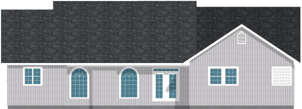 Rear Elevation for House Plan #203010