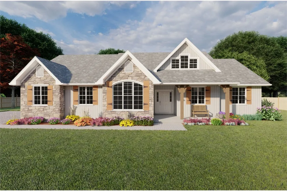 Full Rendering for House Plan #203010