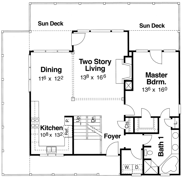 Main Floor Plan for House Plan #121971
