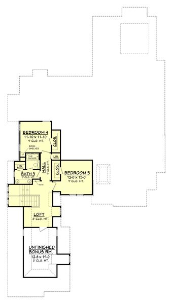 Second Floor Plan for House Plan #301983