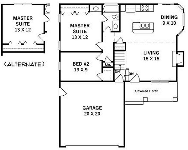 Main Floor Plan for House Plan #350880