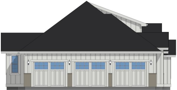 Left Elevation for House Plan #203070