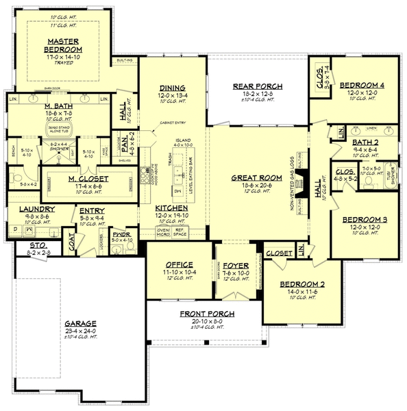 Main Floor Plan for House Plan #307482