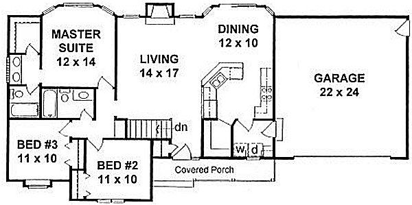 Main Floor Plan for House Plan #356321