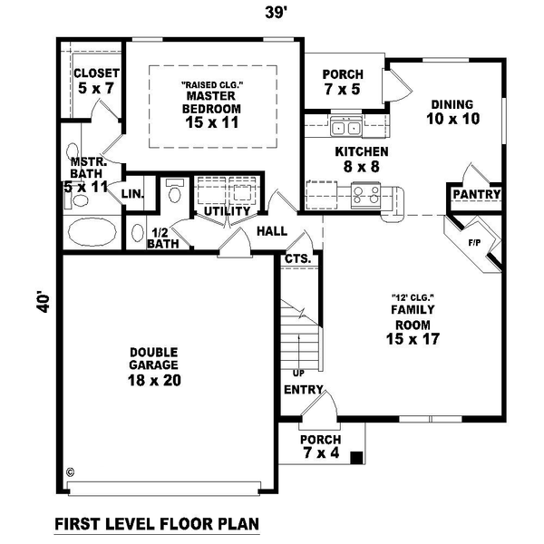 Main Floor Plan for House Plan #492631