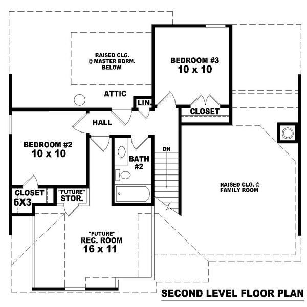 Second Floor Plan for House Plan #492631