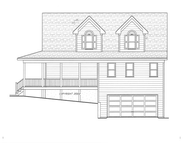 Right Elevation for House Plan #121281