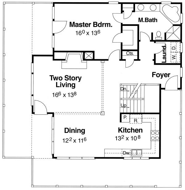Main Floor Plan for House Plan #121281