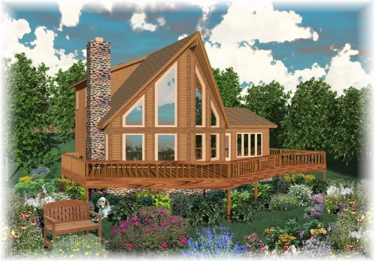 Full Rendering for House Plan #498281