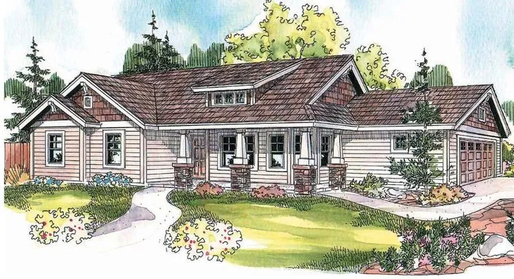 Full Rendering for House Plan #344841