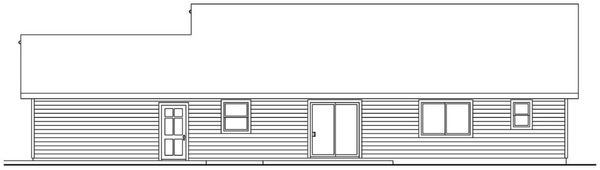 Rear Elevation for House Plan #344841