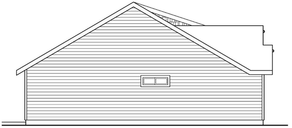 Left Elevation for House Plan #344841
