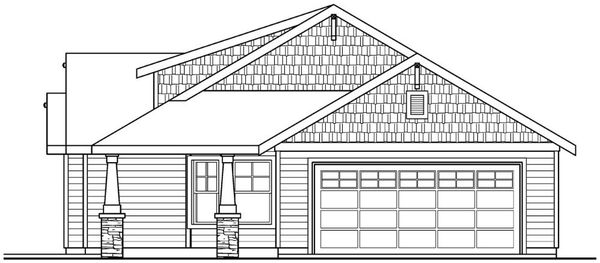 Right Elevation for House Plan #344841