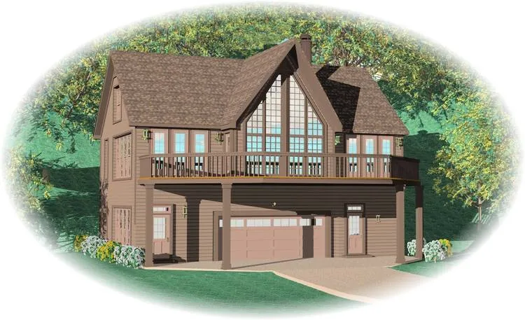 Full Rendering for House Plan #491581