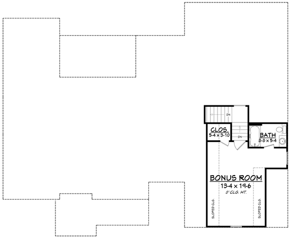 Attic Plan for House Plan #306802
