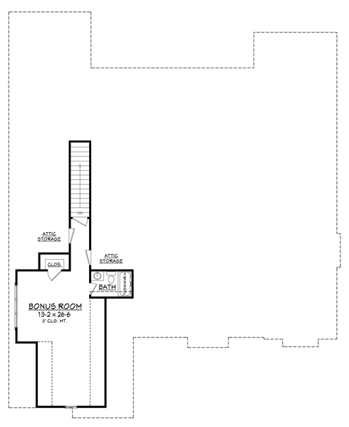 Attic Plan for House Plan #307952