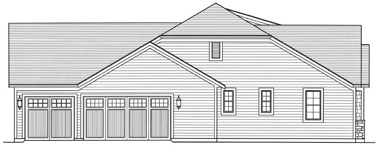Left Elevation for House Plan #539742