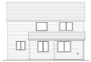 Rear Elevation for House Plan #857332