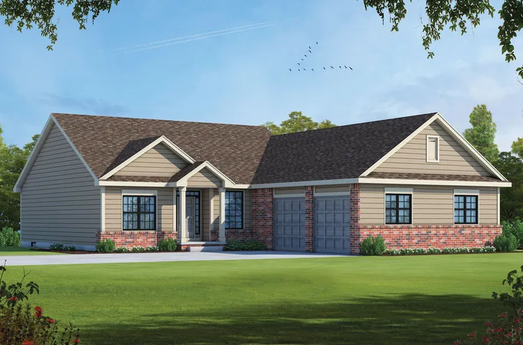 Full Rendering for House Plan #157381