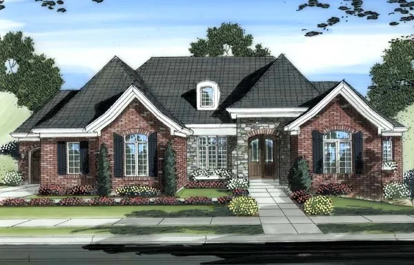 Full Rendering for House Plan #536382