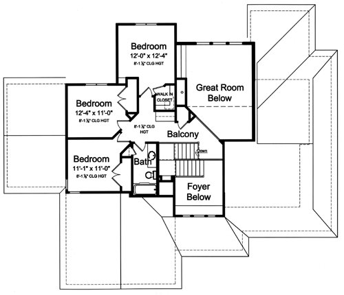 Second Floor Plan for House Plan #534722