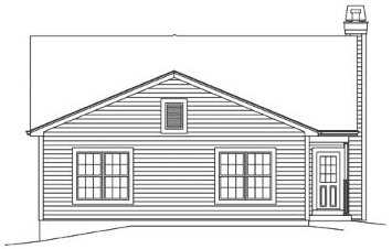 Rear Elevation for House Plan #631822
