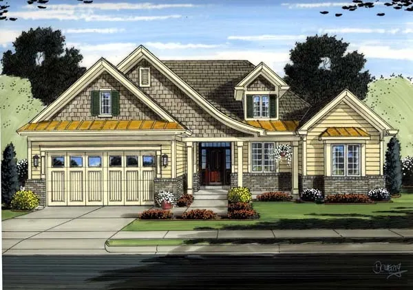Full Rendering for House Plan #538171