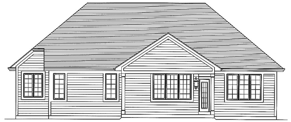 Rear Elevation for House Plan #538171