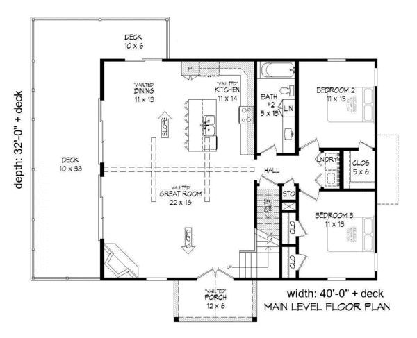 Main Floor Plan for House Plan #696371