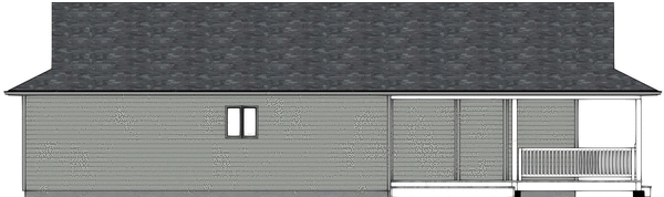 Left Elevation for House Plan #203016