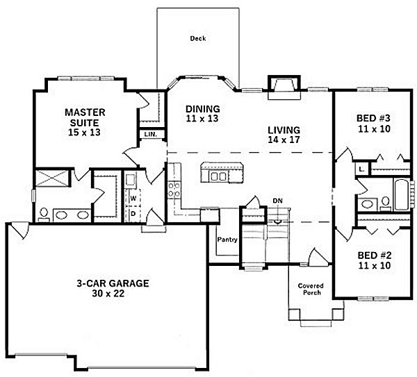 Main Floor Plan for House Plan #352441