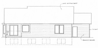 Rear Elevation for House Plan #354841