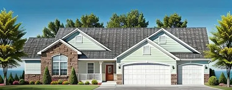 Full Rendering for House Plan #355261